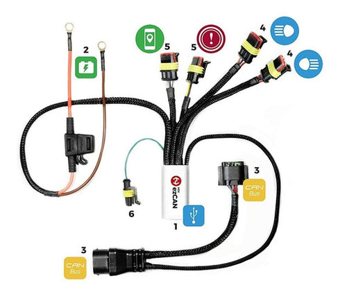 Easy Switch Hex Ezcan Controlador Faros Led Bmw 1200 1250gs